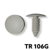 TR106G - 50 or 250 / Grey Shield Retainer (1/4&quot; Hole)